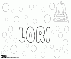 Lori, name for girl in English, variant of Laurie and Lora, diminutive of Laura
