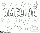 Amelina, name for girl of Germanic origin, from the word amal, its meaning is work. Ammeline, variant of Amelyna and Emelina among others