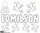 Edmilson, male name in Portuguese, mainly used in Brazil. The origin of the name is uncertain and there are different hypothesis