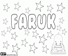 Faruk, Turkish name for child, variant of the transcription of the Arabic name Faruq