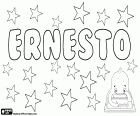 Ernesto, name of Germanic origin coming from Ernust, name for child in Spanish, Portuguese and Italian