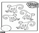 Learn to count up to four with 4 monkeys of Diego