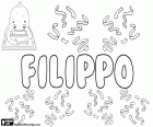 Filippo, Italian name for boy, derived from the ancient greek name Philippos which means friend of horses