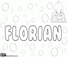 Florian, name of Latin origin, from the Roman name Florianus, derived of Florus. Florian, male name in many languages, including German, Polish and French. Also name in Spanish, Czech and Slovak, Florián. Transcription of the name in Russian, Ukrainian and Bulgarian