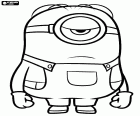Stuart, the rebellious minion with only one eye is the first volunteer to be part of Kevin's adventure
