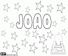 Joao, male name of Hebrew origin, its Portuguese spelling is João, very popular name in Portugal