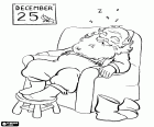 On December 25, the Christmas day is the rest day of Santa Claus. After the great work from the previous night, Santa Claus spends the whole day resting and sleeping at his home