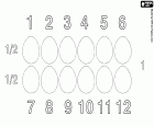 Learn to count eggs, a dozen are twelve eggs. The dozen, the duodecimal system exists since the most ancient civilizations. Twelve are the moon phases changes in a year, the months of the year, the signs of the zodiac and the animals of the Chinese Astrology