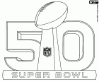 The logo of the Super Bowl 50th Edition. It's the Super Bowl 2016 which will be contested in the Levi's Stadium at the San Francisco Bay