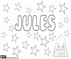 Jules, French name for boy, name of Latin origin derived from Iulius. Jules is also used as a diminutive of Julian and Julia, respectively masculine and feminine names, variants of the english name Julius