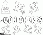Juan Andrés, a composed name for boy in Spanish, a name formed by two masculine spanish names as Juan and Andrés