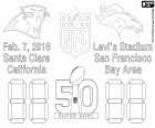 Carolina Panthers versus Denver Broncos, the match of Super Bowl 2016 in February 7, 2016 at the Levi's Stadium in Santa Clara, California