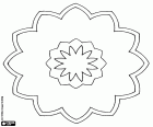 To decorate a mandala as a star-shaped flower