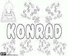 Konrad, male name of Germanic origin. Konrad, name for boy in German, Polish, Swedish, Norwegian, Danish and Slovenian. Konrád, name in Czech, Slovak and Hungarian