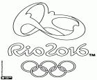 The emblem of the Olympic Games in Rio de Janeiro in 2016, from 5 to 21 August