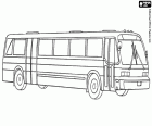 A bus with two doors for urban or long-distance passenger transport