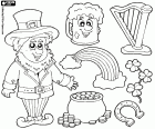 Coloring pages of the Saint Patrick's day. March 17th is St. Patrick, the patron of Ireland, Saint Patrick