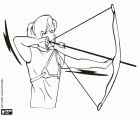 An archer in the Olympic competition. Archery is an Olympic sport