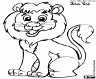 The friendly lion is one of the wild animals of Julieta Vitali