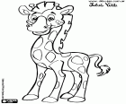The beautiful and elegant giraffe with a smile, a drawing of Julieta Vitali