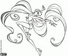A spectacular image to coloring of Stella, one of the Winx Club fairies. Stella is the fairy of the Shining Sun