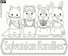 Sylvanian Families, four figurines from the collection of anthropomorphic animals. These figurines are of the Japanese company Epoch