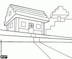 A first house built by a player in Minecraft, the open world of the famous videogame of Mojang