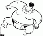 A sumo wrestler, a typical sport in Japan