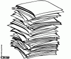 A pile of papers. The sheets of paper are indispensable for many jobs and activities