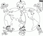 The six people of our game have been lost during their trips around the world and cannot find their place of origin. You can help them find it and coloring the drawing