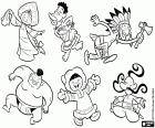 Here you have a coloring page with six people from different parts of the world. They are the protagonists of our adventure around the world