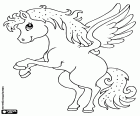 A pegasus, a winged horse, a fantastic animal