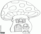 A mushroom house, a fantastic little house
