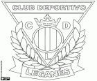Logo of the Club Deportivo Leganés. Football club founded in 1928, headquartered in Leganes, city near Madrid and for the first time in its history will play in the Primera División in the 2016-2017 season