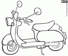 The first type motorcycle scooter, Vespa, a classic vehicle