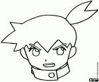 The face of Ikki, the main protagonist of Medabots