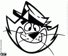 The face of Top Cat, the main character and the leader of the gang of cats