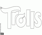 Trolls, the original logo in english of the animated film from DreamWorks