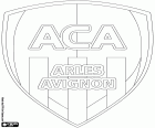 Emblem of the Athletic Club Arles-Avignon, football club with headquarters in the cities of Arles and Avignon in the south of France