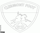 Shield of Clermont Foot 63, football club with headquarters in Clermont-Ferrand, city of the center of France and historical capital of the Auvergne