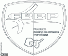 Logo of Football Bourg-en-Bresse Peronnas 01, also known as FBBP 01, football club that has its origin in the fusion of two clubs from Bourg-in Bresse and Peronnas, localities in the east of France in the region of Rhône-Alpes