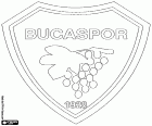 Emblem of Bucaspor Kulübü, football club with headquarters in Izmir, metropolitan city in the west extreme of Anatolia, the third city more populated of Turkey