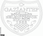 Badge of Gaziantep Büyükşehir Belediyesi Spor Kulübü, Gaziantep BBSK, football club with headquarters in Gaziantep, city also known as Antep located in the southeast of Anatolia near the border with Syria
