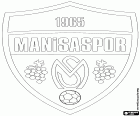 Badge of Manisa Spor Kulübü, Manisaspor, football club with headquarters in Manisa, large city of the Aegean region in the west of Turkey, capital of the province with the same name