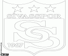 Badge of Sivasspor Kulübü, sports club based in Sivas, city in Central Anatolia, capital of the province with the same name in the centre of Turkey