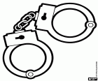 The police uses handcuffs to immobilize the criminal during the arrest