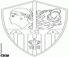 Logo Athletic Club Ajaccio, AC Ajaccio or Athletic Club Aiacciu, in corsican language, football club in the city of Ajaccio, capital of Corsica