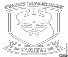 Logo of Stade Malherbe Caen, football club of Caen, city of the northwest of France, capital of the Calvados Department in Normandy