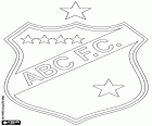 Badge of ABC Futebol Clube, football club of Ribeira, a neighborhood of the city of Natal, capital of Rio Grande do Norte State, in the  Northeast Region of Brazil