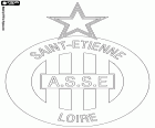 Badge of Association Sportive de Saint-Étienne, football club based in Saint-Étienne, city located in the eastern central part of France and capital of the Loire Department